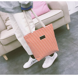 Сумка пляжная на молнии 34x32x9 см / BJN-01 /уп 1/30/красная