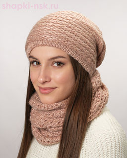 Petra Комплект женский флис (колпак+снуд) (56-58)