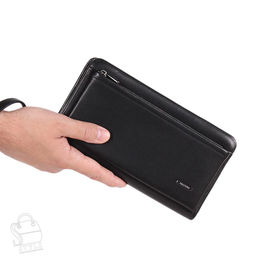 Клатч мужской кожаный 20915 black Pratero в Новосибирске