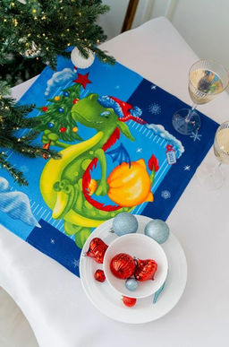 Комплект вафельных полотенец 48*60 см, 3 штуки (Веселые драконы) - Ивановотекстиль фото 6