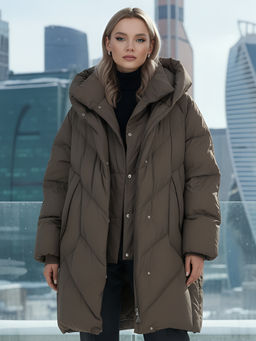 Пальто двубортная зимнее утепленное Бренд: Visdeer  фото 19