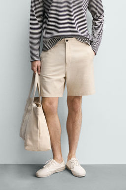 BERMUDA REGULAR FIT ESTRUCTURA / Beige claro - Zara фото 2