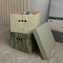 VAL MM-BC-4Smix Короба картонные, 25*33*18.5 см, набор 4 шт., 2 цвета, MONET MORNING, шт