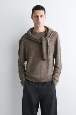 JERSEY DE PUNTO DE LINO CON CUELLO REDONDO - H&m фото 3