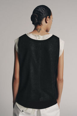 TOP PUNTO COMBINADO / Crudo / Negro - Zara фото 3