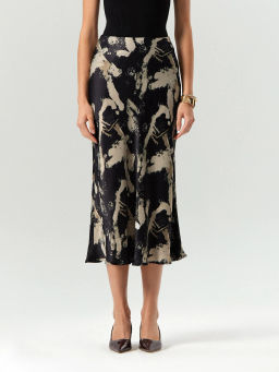 Юбка Emka миди из вискозы с принтом мультиколор  фото 2