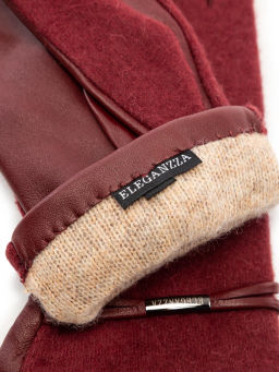 Перчатки женские 100% ш TOUCH IS0150 bordo - Eleganzza фото 2