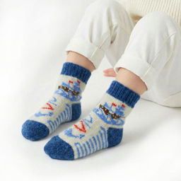 Аксессуар Носки вязаные дет арт.7410086-дет КОРАБЛИК