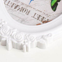 Фоторамка для фото 13?18 см Нежность роз, пластик, белая, 16.5?24 см