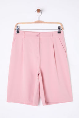 TRENDYOLMILLA Pembe Diz Boy Regular City Dokuma Sort & Bermuda TWOSS25SR00026 фото 7