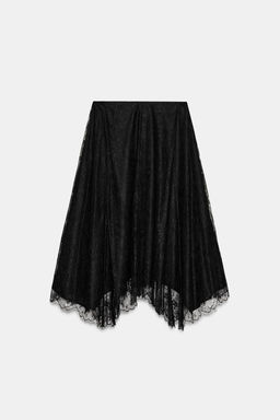 ZW COLLECTION LACE MIDI SKIRT - Zara фото 4