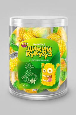 Мармелад Дикий кукуруз с жидкой начинкой, 50 шт