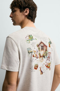 CONTRAST PRINT T-SHIRT - Zara фото 14