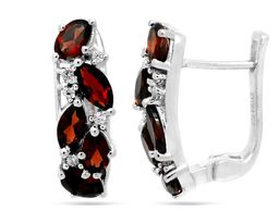 Серьги, гранат, Селина