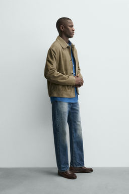 LEATHER JACKET WITH POCKETS - Zara фото 4