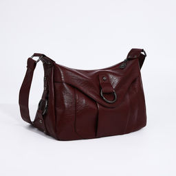 Сумка-мешок на молнии цвет бордовый - Simaland фото 3