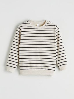 ?izgili Uzun Kollu Erkek ?ocuk Sweatshirt