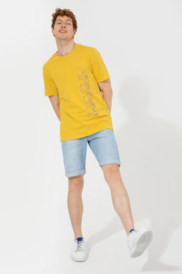 Erkek Safran Bisiklet Yaka Ti__rt