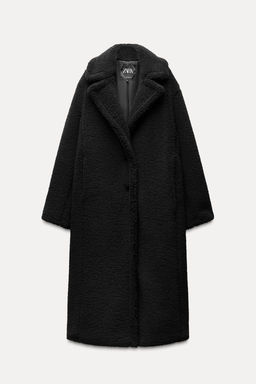 LONG FAUX SHEARLING COAT - Zara фото 5