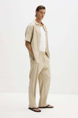 Camisa en mezcla de lino Easy-care Regular Fit - H&m фото 3