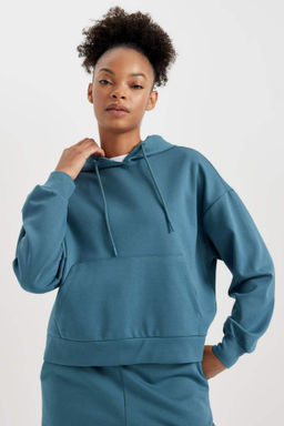 DeFactoFit Kapusonlu Skuba Dalg?c Sporcu Sweatshirt  фото 2