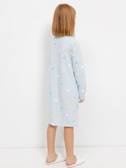 Свободная ночная сорочка светло-голубого цвета для девочек