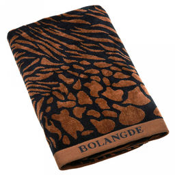 "Missoni-3023" Полотенце махровое 50х90см, плотность 375гр/м2, 100% хлопок, велюр, коричневый, Bolangde (Китай)