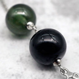 Серьги из муранского стекла LS3350/черный,темно-серый