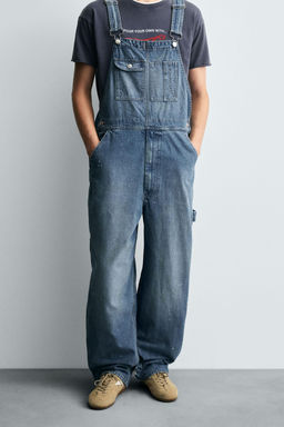 BAGGY FIT DENIM DUNGAREES - Zara фото 2