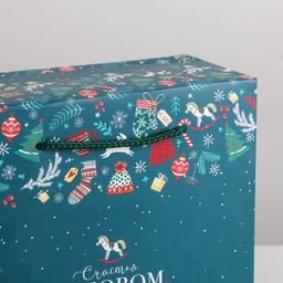 Пакет-коробка Счастья в Новом году, 23 18 11 см - Дарите счастье фото 4