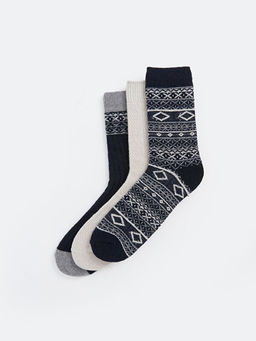 Desenli Erkek Soket ?orap 3l?