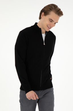 Мужской черный базовый трикотажный кардиган Неожиданная скидка в корзине - U.s. polo assn фото 8