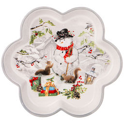 ТАРЕЛКА AGNESS С НОВЫМ ГОДОМ! ФИГУРНАЯ 20*2,5 СМ