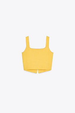 PLAIN KNIT CROP TOP - Zara фото 13