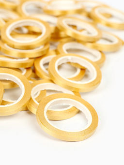 Лента  декоративная, 4 мм× 4 м, цвет золотой, набор 100 штук