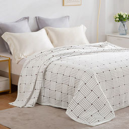 Плед/покрывало 240х200см "Стаффорд", велсофт "Bamboo" набивной, полиэстер 100%, плотность 260г/м2, упаковка: 20х33см пояс бумажный, "Домашняя мода" (Россия)