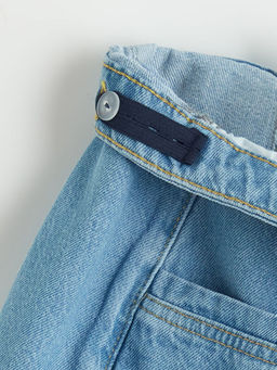 Anvelop Kesim Cepli K?z ?ocuk Jean ?ort Etek