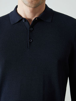 Polo Yaka Uzun Kollu Erkek Triko Kazak