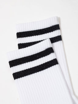 Цена за 2 пары. Носки удлиненные CONTE ACTIVE Хлопковые носки с яркими полосками из люрекса - Conte elegant фото 5