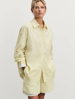 Рубашка с двойными манжетами из хлопка / Zarina