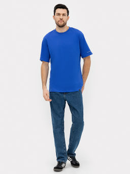 Футболка мужская синяя с печатью ультрамарин +печать 111846 - Mark formelle фото 2