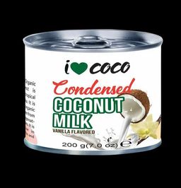 Молоко кокосовое органическое СГУЩЕНОЕ, ваниль I❤COCO,  жирность %, 200мл, ж/б, Шри-Ланка НОВИНКА!