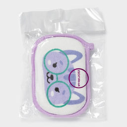 Мочалка детская для купания Доляна «Котёнок», 12×8 см, фиолетовая