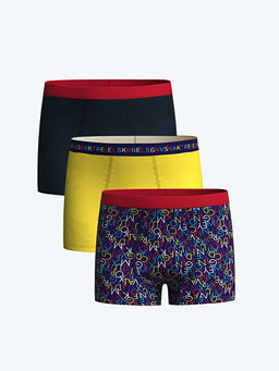 Bask?l? Erkek ?ocuk Boxer 3l?