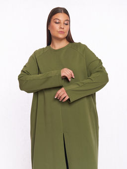 Платье с разрезом спереди PP57102GRN30 - Артесса фото 3