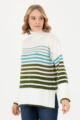 Женский свитер с высоким воротником песочного цвета Неожиданная скидка в корзине - U.s. polo assn фото 3