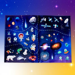 Книга с наклейками Космический атлас, формат А4, 16 стр. - Буква-ленд фото 3