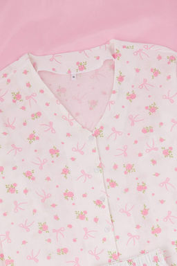 Beyaz-Cok Renkli Bask?l? Muslin Dokuma Pijama Tak?m? THMSS26PT00005 - Trendyolmilla фото 6