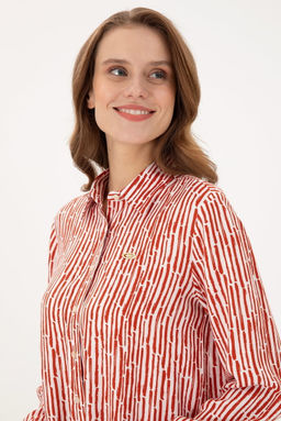 Женская рубашка с длинным рукавом с плиткой - U.s. polo assn фото 2