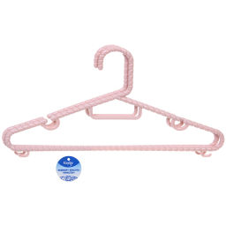 Цена за 5 шт. Плечики для одежды 2шт "ЭКЛАТТИ", цвет лиловый, 37*17см (Лейбл Селфи)